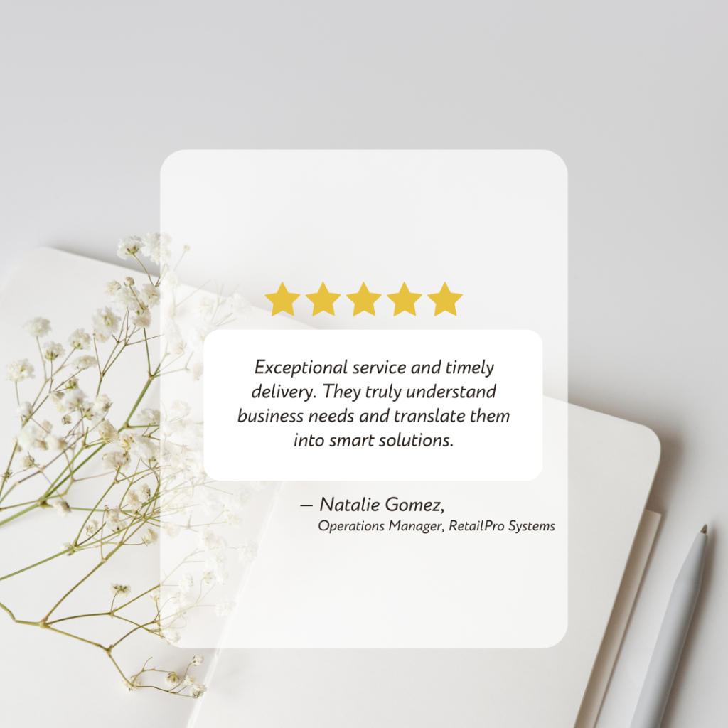 White Elegant Minimalist Testimonial For Women's Business Instagram Post